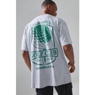 Mens Grey Marl Man Active Golf Club Oversized T-shirt