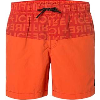 FIRE + ICE Herren Badeshorts orange Mikrofaser unifarben