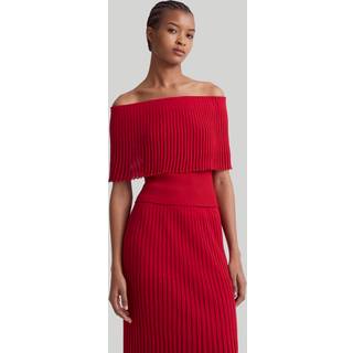 Altuzarra Pascale ribbed-knit jersey top - red - L