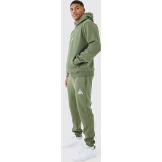 Mens Khaki Man Regular Fit Hooded Tracksuit