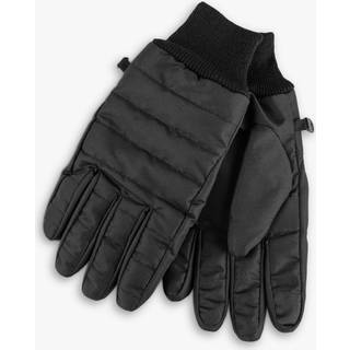 Totes Totes Black Mens Isotoner Water Repellent Padded Gloves with Ribbed Cuff