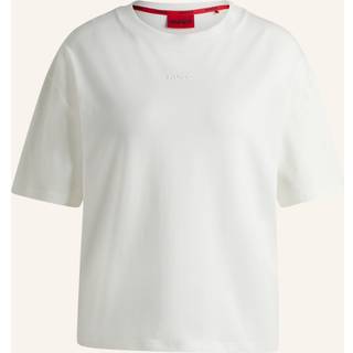 Relaxed fit T-shirt med kontrastlogo af blødt jersey