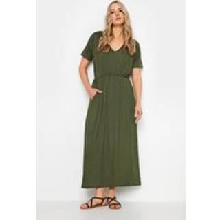 Lts Tall Women's Khaki Green Maxi Tshirt Dress Size 14