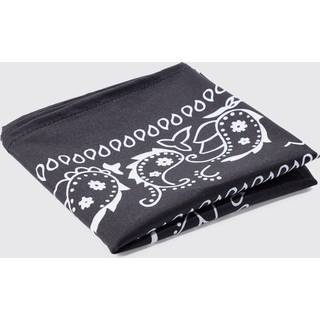 Mens Paisley Printed Bandana In Black