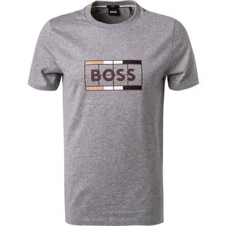 BOSS Black Herren T-Shirt grau meliert Slim Fit