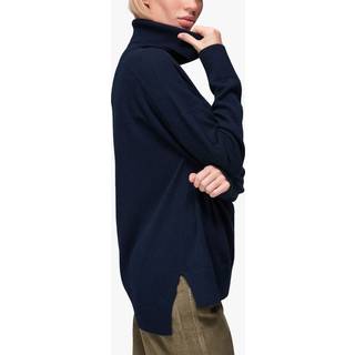 Whistles Whistles Blue Cashmere Roll Neck Jumper