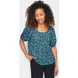 M & Co M & Co Blue Ditsy Floral Short Sleeve Top