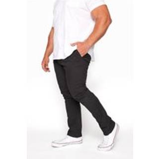 BadRhino Big & Tall BadRhino Big & Tall Black Stretch Chino Trousers