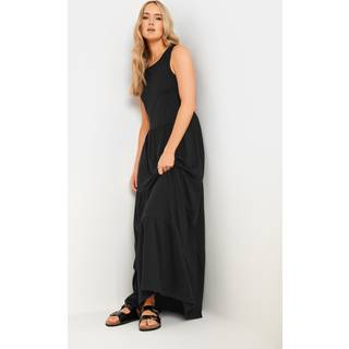 Lts Tall Black Tiered Sleeveless Maxi Dress 22-24 Lts | Tall Women's Maxi Dresses