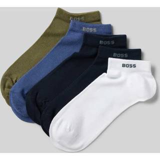 BOSS 5-pak ankelstrømper i forskellige farver af bomuldsblanding til herre