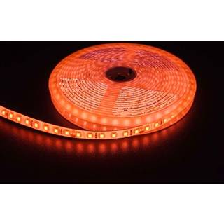 Orange 10W/m LED strip - 5m, 120 LED pr. meter, 24V, IP65 - Kulør : Orange