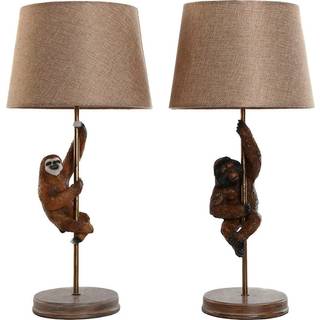 Bordlampe Home ESPRIT Brun Metal Harpiks 50 W 220 V 26 x 26 x 53,5 cm (2 enheder)