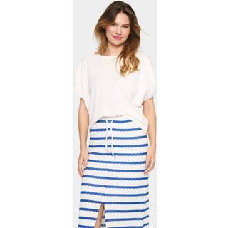 Saint Tropez Milasz R-N Ss Pullover Strik 30513284 Ice (MEDIUM)