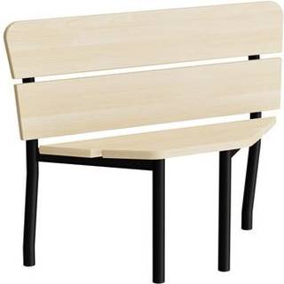 Sofa Pausa 551, hjørne, birkelaminat, sort stel