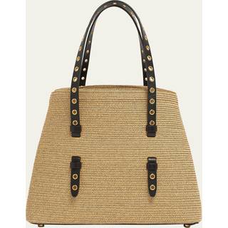 AlaÃ¯a Mina 25 Medium paper straw tote bag - neutrals - One Size