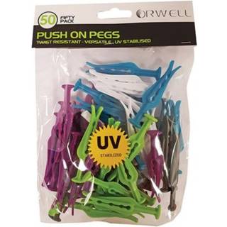 Orwell Tryk-på Ekstra Stærke Plastik-tøjklemmer - 50 stk