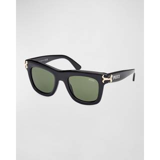 Emilio Pucci EP0222 01N 50 Solbriller Kvinder Black - Shiny Black - 50mm