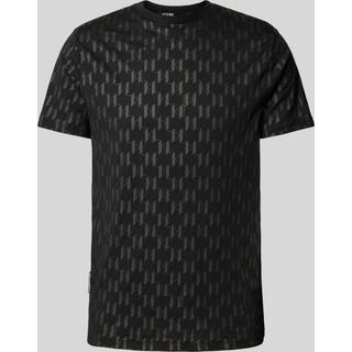 KARL LAGERFELD Herren T-Shirt schwarz gemustert