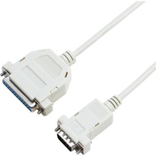Eletra RS232 DB9 M - DB25 F 1M kabel, grå ➞ På lager - klar til levering