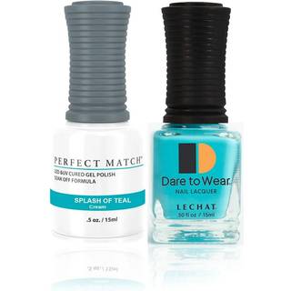 Lechat perfekt match gel polsk stänk av teal 0,5 fl oz