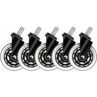 Deltaco 3" Universal Rubber Caster - Sort