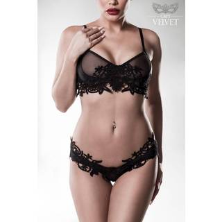 Grey Velvet Erotic Set with Beautiful Lace S