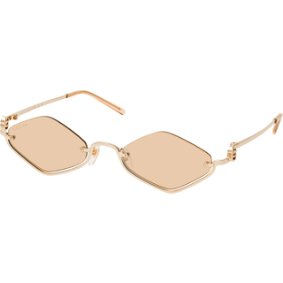 Gucci Kvinde GG1604S 003 Solbriller Metal Guld Orange Geometrisk
