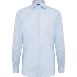 BOGGI MILANO Herren Hemd blau gestreift