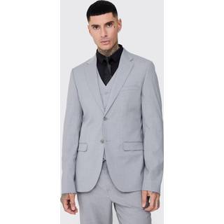 Mens Tall Essential Slim Fit Suit Jacket In Grey