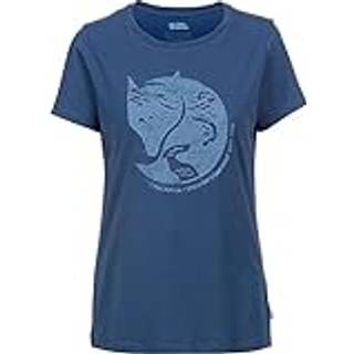 Fjällräven Women's Arctic Fox Print T-shirt Damer størrelse XXS farve blå