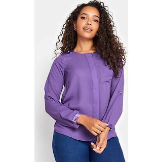 M & Co M & Co Green Satin Contrast Yoke Blouse