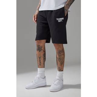 Mens Black Tall Training Dept. Oversized 9inch Short