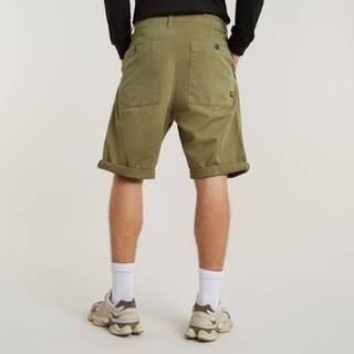 Pleated Chino Shorts - Green - Men