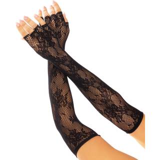 Leg Avenue Floral Net Fingerless Gloves 2034 Black