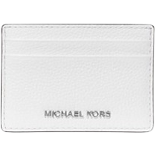 MK Pebbled Leather Card Case - White - Michael Kors - ONE SIZE