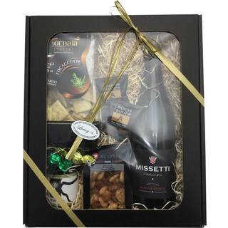 Gaveæske - vin, chokolade, salt og sødt