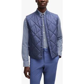 BOSS Black Herren Steppweste blau unifarben