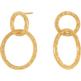 Nordahl Jewellery - LOOK52 ørehængere i forgyldt m. ringe