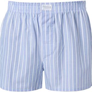 Novila Herren Boxershorts blau Reine Baumwolle Gestreift