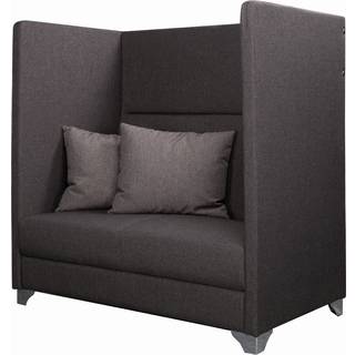 Silence 2 pers. høj mødesofa inkl. 2 puder grå