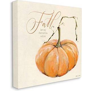 Stupell Industries Fall er min yndlingsfarve orange gr?skar s?sonbestemt orddesign designet af Stephanie Workman Marrott Wall Art 24 x 1,5 x 24 l