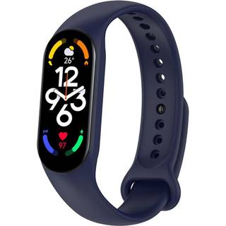 Mat Silikone Rem til Xiaomi Smart Mi Band 5 / 6 / 7 - mørkeblå