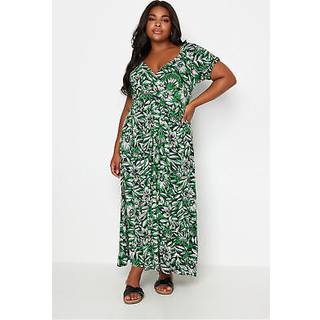 Yours Curve Yours Curve Green Floral Wrap Maxi Dress