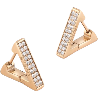 Guess Women’s Gold-Plated Triangle Pave Huggie Earrings UBE03306YG