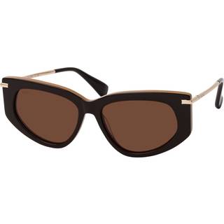 Max Mara Kvinde MM0100 BETH 50E Solbriller Acetat Brun Brun Rund Normal