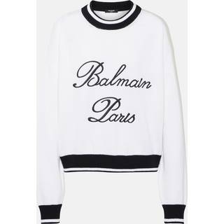 Balmain Balmain Signature embroidered sweater - black - XXXL