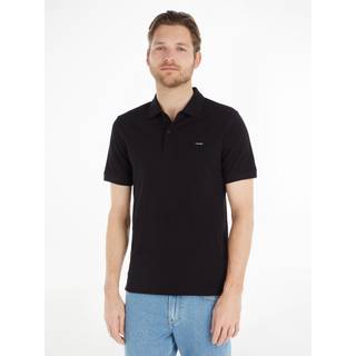 Slim Stretch Pique Polo Shirt - Black - M