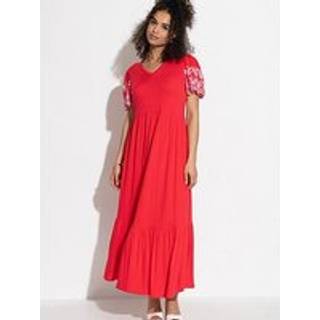 Pour Moi Pour Moi Nova Broderi Sleeve Crepe Jersey Midaxi Kjole - EU 38 (UK 10)