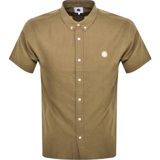 Pretty Green Short Sleeve Linen Shirt Khaki