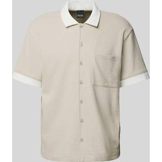 ONLY & SONS Mabon Relax Emb SS Shirt Silver Lining